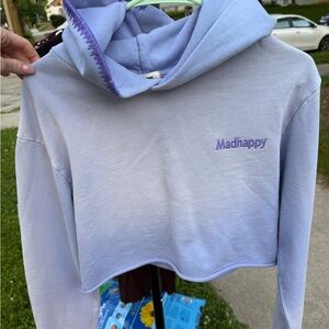 NWOT Madhappy Lavender Cropped Hoodie